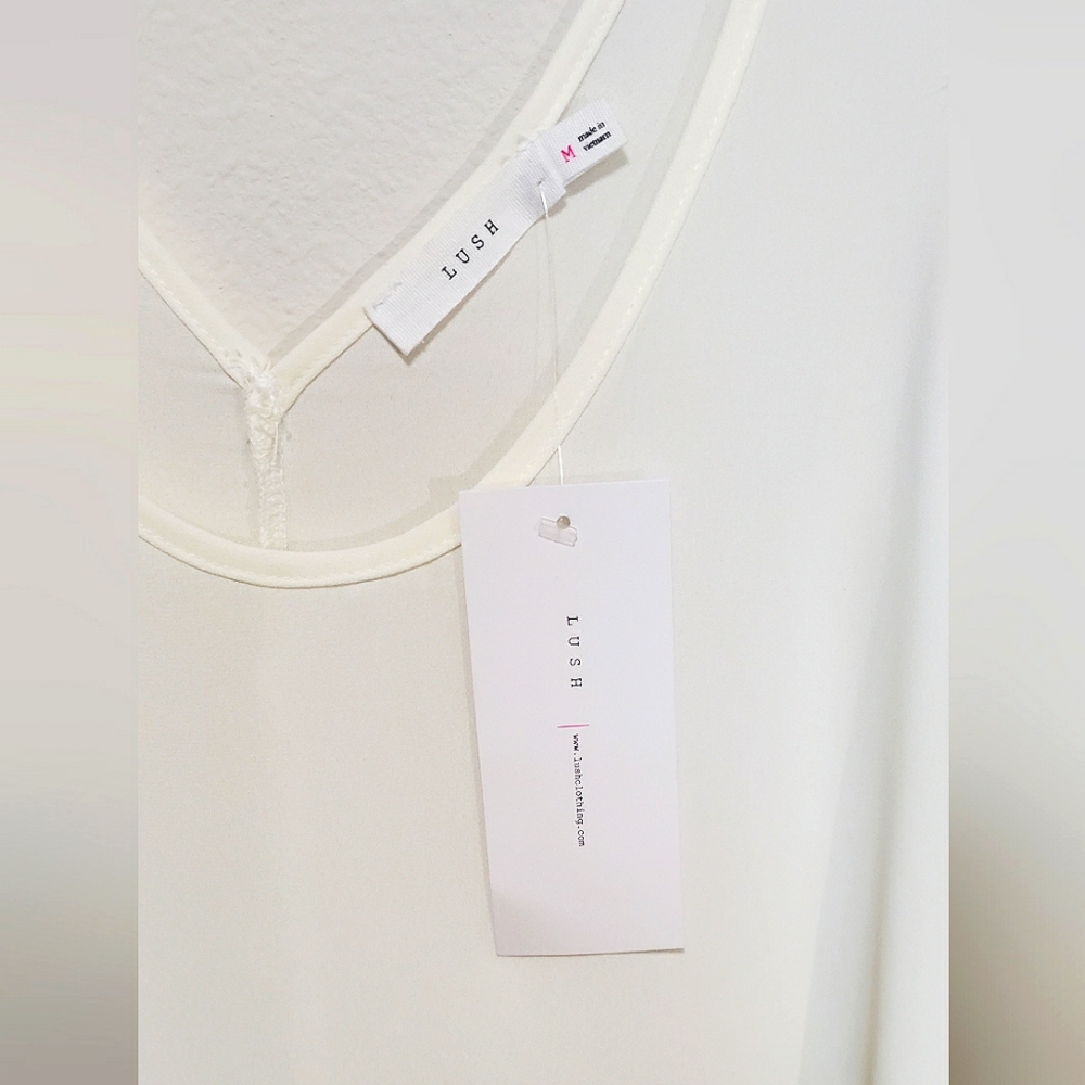 💜2 FOR $10 💜 Sheer White Tank Top - Picture 2 of 2